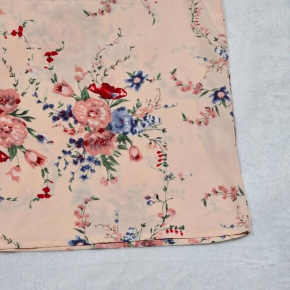 SheIn ✦ Floral Lace Cold Shoulder Top ✦ Light Pink Boho Bloom NWOT S (Fits M/L) - Picture 5 of 9